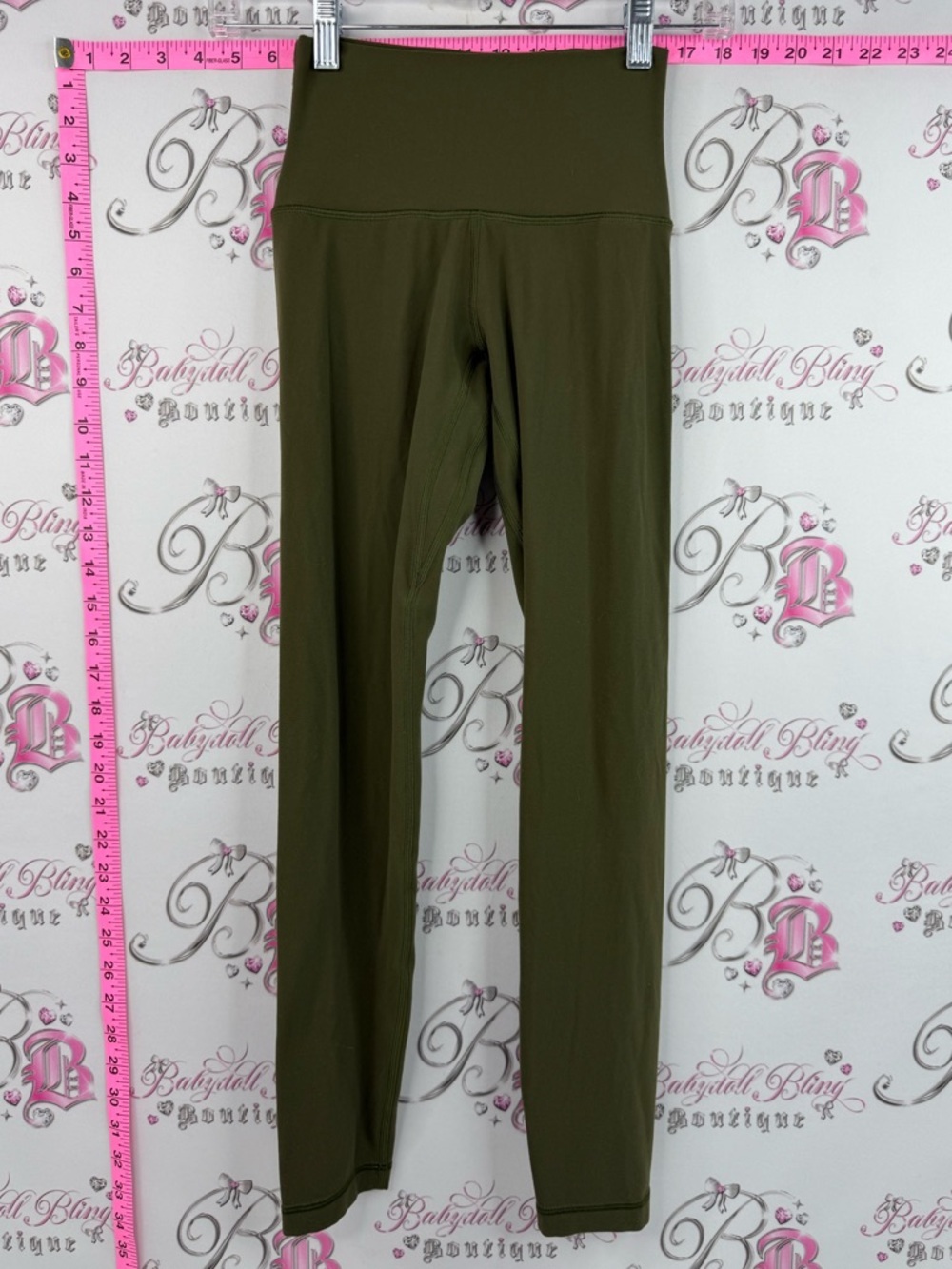 TNA tights leggings, dark green stretchy Olive Green High-Waist Leggings